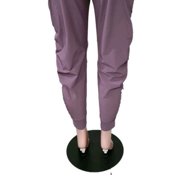 Athleta Attitude‎ Pants Women's Size 2 Volcanic Violet Ruched Jogger Drawstring - Picture 9 of 13